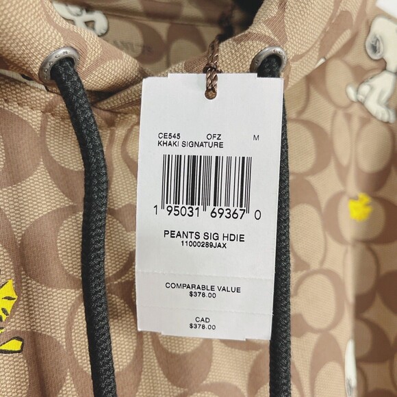 Coach X Peanuts S CE545 Signature Snoopy Hoodie NWT Org $378 - Picture 3 of 10